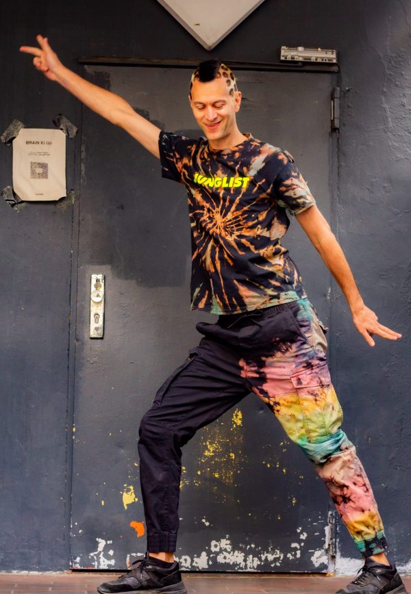 Pretty Slow X Monkee Juice // Junglist // Reverse Tie Dye Cargo Hose // Größe M