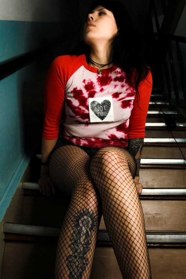 PrettySlowXMakelArt // Not You // Baseball Shirt Batik mit Frontpatch - Unikat // Größe S